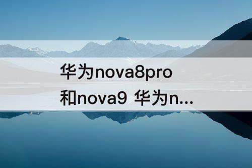 华为nova8pro和nova9 华为nova8pro和nova9pro