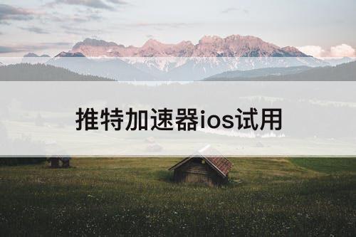 推特加速器ios试用