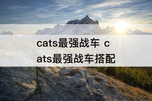 cats最强战车 cats最强战车搭配